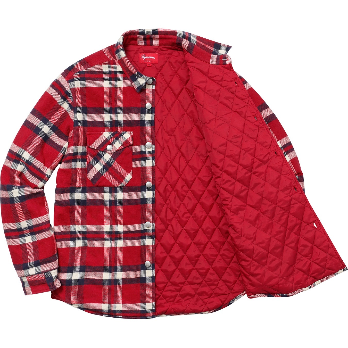 Quilted Arc Logo Flannel Shirt view 6